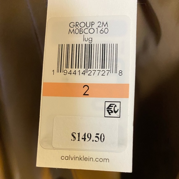 Calvin Klein Faux-Leather Blazer Brown 2 NWT! - Picture 3 of 5